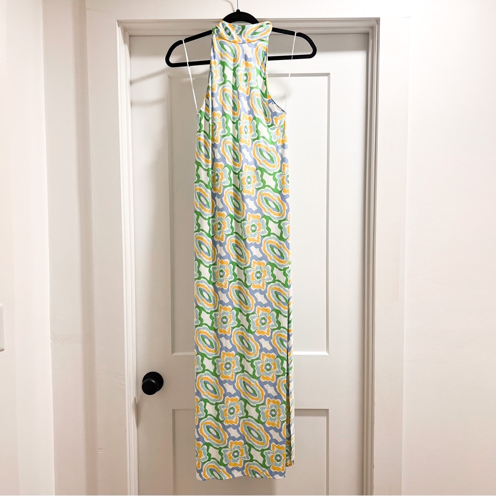 Zara Retro Halter Midi Dress